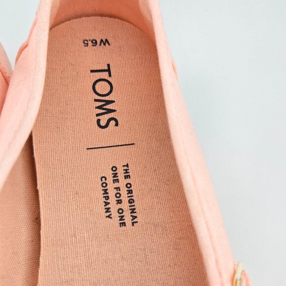 TOMS Women’s Classic Espadrille Flats Sz 6.5 Linen Spanish Villa Bow Crosshatch - Picture 6 of 11